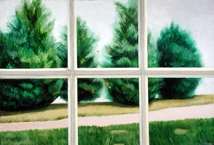 Four Trees Through a Window